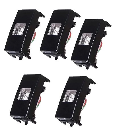 KIT 5 TOMADA TELEFONE RJ11 4 FIOS EBONY MARGIRIUS