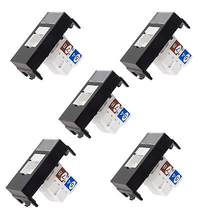 KIT5 TOMADA INFORMATICA RJ45 CAT6 EBONY MARGIRIUS