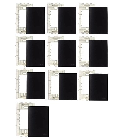 KIT10 PLACA 4X2 CEGA C/SUPORTE EBONY CLEAN MARGIRIUS