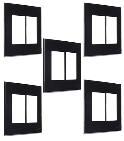 KIT 5 PLACA 4X4 6 POSTOS C/ SUPORTE EBONY CLEAN MARGIRIUS