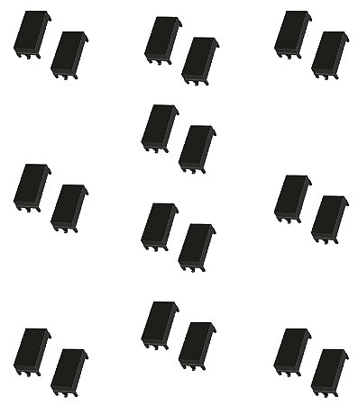 KIT 10 MODULO CEGO 2 UNIDADES EBONY CLEAN MARGIRIUS