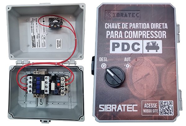CHAVE PARTIDA COMPRESSOR PDC08T220  3CV TRIF 220VCA
