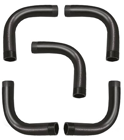 KIT 5 CURVA 90° PRETA ROSCAVEL 1/2" MASSTER