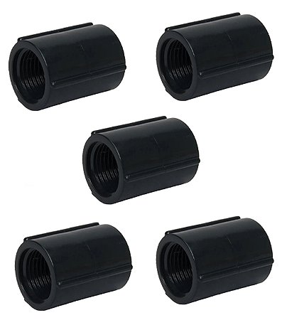 KIT 5 LUVA PRETA ROSCAVEL 1/2" MASSTER