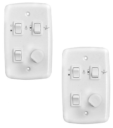 KIT 2 CHAVE ROTATIVA BIVOLT BR 2 LAMPADAS 301  RIMA