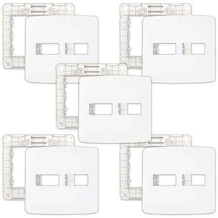 kit 5 PLACA 4X4 2 POSTOS HORIZ BR COM SUPORTE B3 MARGIRUS