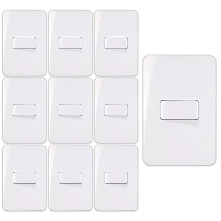 10 CONJUNTO INTERRUPTOR SIMPLES 10A-250V BR B3 -MARGIRUS