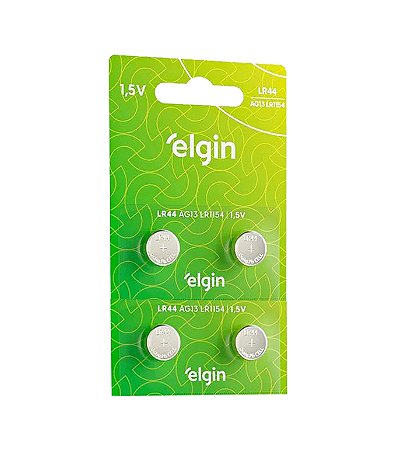 KIT 4 PILHAS BOTAO ELETR LR44 1,5V ELGIN