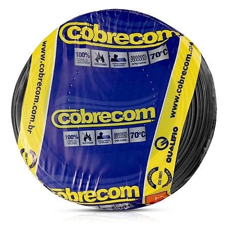 15 METROS CABO FLEXIVEL 6,0 MM2 PT COBRECOM