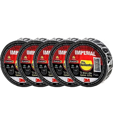 KIT 5 FITA ISOLANTE 3M IMPERIAL 18MMX20MT