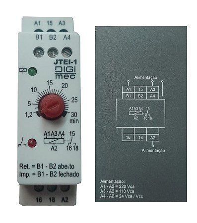 JTEI-1 RELE TEMPO 30M 110/220V 24VCA RETARDO DIGIMEC