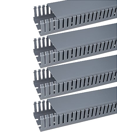 KIT 4 CANALETA ABERTA  CINZA 30X50X2000MM STARK