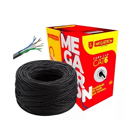 CABO LAN REDE CAT5E DUPLA BLINDAGEM DVBL  MEGATRON 50 METROS