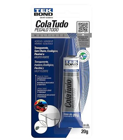 ADESIVO COLA TUDO  20G TRANSP.   TEKBOND