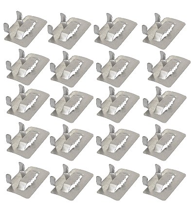 KIT 20 FECHO GALVANIZADO P/ FITA LISA/PERFURADA 3/4"