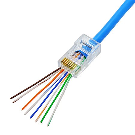 PLUG MODULAR VAZADO RJ45-EZ 8X8 CAT5