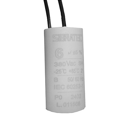 CAPACITOR PERMANENTE COM CABO 6,0 UF/380V