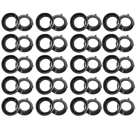 KIT 20 ARRUELA / BUCHA PVC 1/2 1.1/4x1/2 PRETO