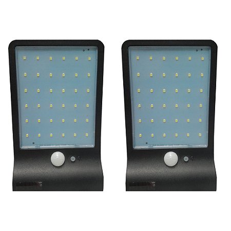 KIT 02 ARANDELA LED SOLAR LIGHT 8W 6,5K IP44 LLUM
