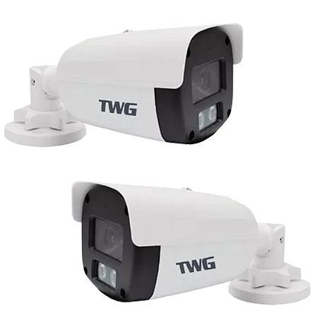 KIT 02 CAMERA BULLET PLAST 4X1 2MP TW-7327 STAR COLOR PL TWG