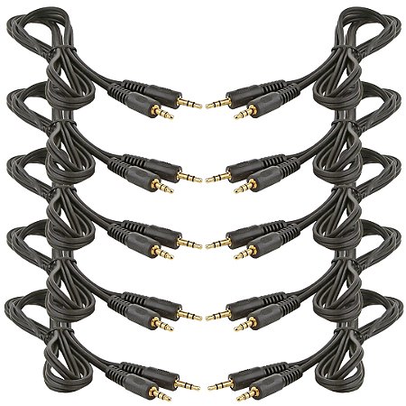 KIT 10 CABOS P2 + P2ST 2,0M PRETO