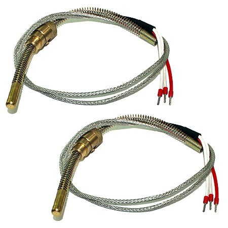 KIT 2 SENSOR DE TEMPERATU TERMOPAR PT100 3F 2000MM PONTA 6MM
