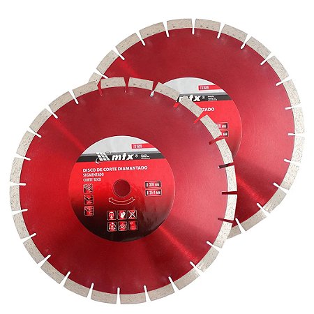KIT 2 DISCO DE CORTE SEGMENTADO SEG 350X25,4MM