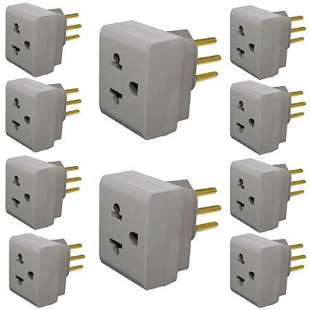 KIT 10 PINO ADAPTADOR 2P T 10A - CZ LORENZETTI
