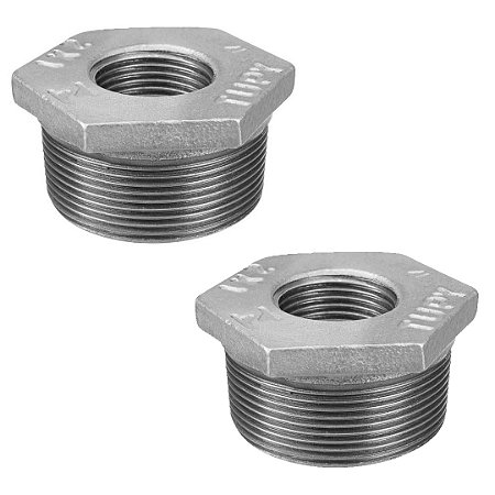 KIT 2 BUCHA REDUÇÃO GALVANIZADA 1.1/2X1 REMADI