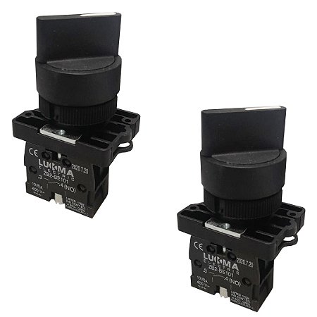 KIT 2 CHAVE LK2 ED41 PLASTICA 2 POSIÇÕES COM RETORNO LUKMA