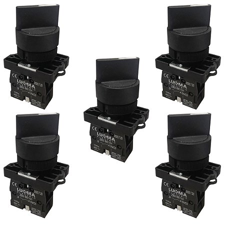 KIT 5 CHAVE LK2 ED41 PLASTICA 2 POSIÇÃO COM RETORNO LUKMA