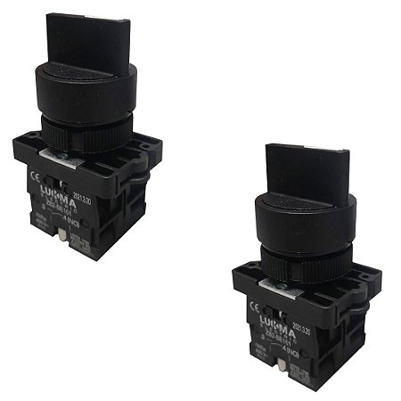 KIT 2 CHAVE LK2-ED53 PLASTICO 3 POS. 2NA C/ RETORNO LUKMA