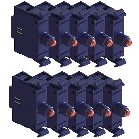KIT 10 BLOCO ILUMINACAO DIRETA LED CSW-F VERMELHO WEG