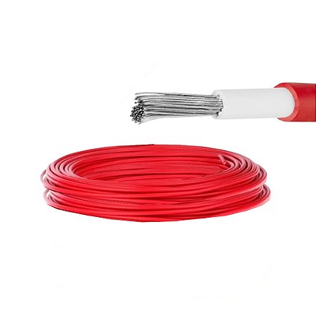 20 METROS CABO PRO SOLAR FV 6MM 1KV (1,8KVCC) VERMELHO