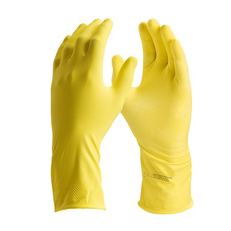 LUVA LATEX CONFORT TAM M DA-299 AMARELA DANNY
