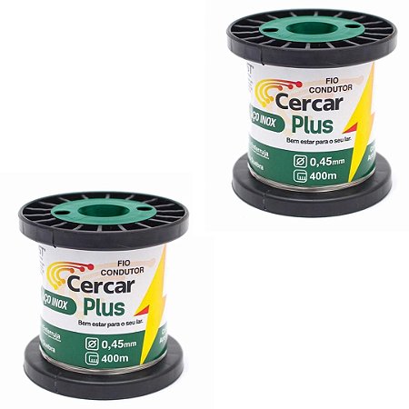 KIT 2 ARAME ACO INOX CERCA ELETRICA 400G 0,45 IGECAST
