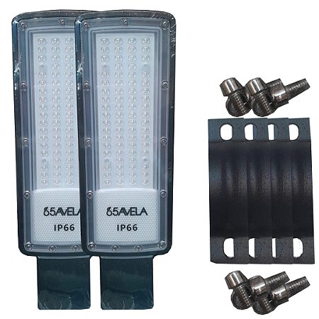 KIT 2 LUMINARIA PUBLICA SMD 100W 6500K IP6631