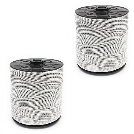 KIT 2 FIO ELETROPLASTICO CORDOALHA ACO  15X6 - 250M IGECAST