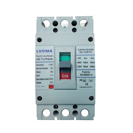 DISJUNTOR CAIXA MOLDADA LKM1 70A LUKMA