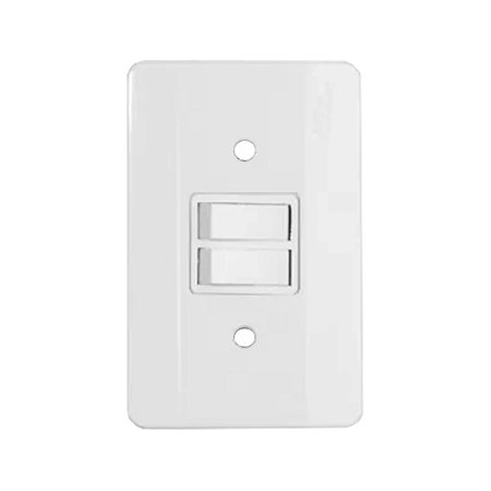 CONJUNTO INTERRUPTOR DUPLO EMBUTIR 10A 250V ENERBRAS