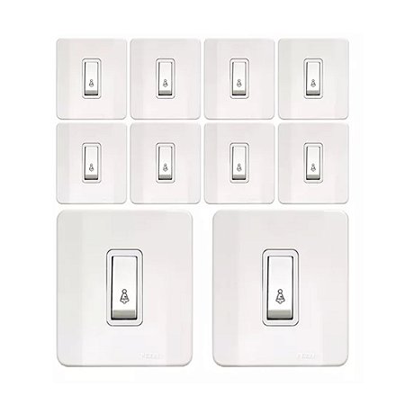 KIT 10 CONJUNTO PULSO CAMPAINHA 10A 250V IRIEL