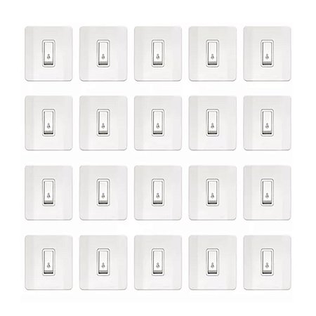 KIT 20 PULSADOR CAMPAINHA 10A 250V C/ PLACA BRANCO