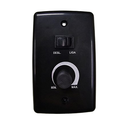 CONTROLE VENTILADOR OSCILA PLACA 4X2 BIVOLT PRETA 11775 RIMA