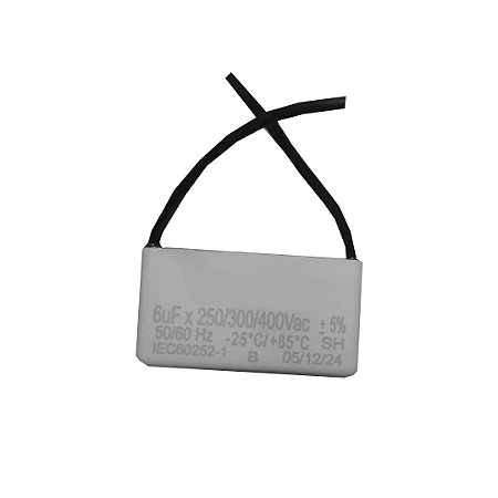 CAPACITOR 2 FIOS QUADRADO 6UF X 250 400V TRI