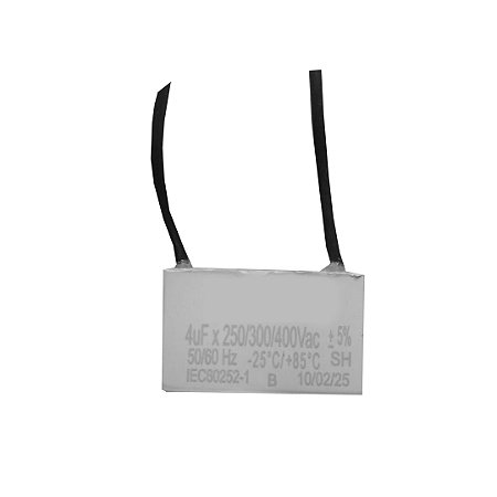 CAPACITOR 2 FIOS QUADRADO 4UF X 250/400V TRIO