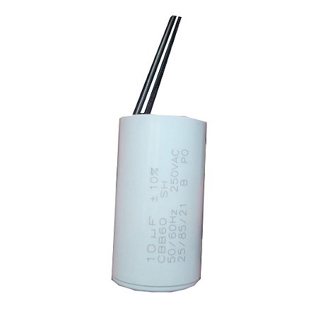 CAPACITOR 2 FIOS METALIZADO 10 UF X 250V TRI