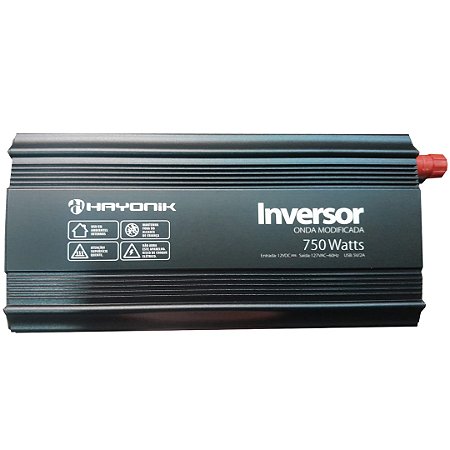 INVERSOR 12VDC X 127V USB 750W HAYONIK