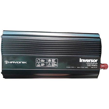 INVERSOR 12VDCX127V USB 500W  HAYONIK