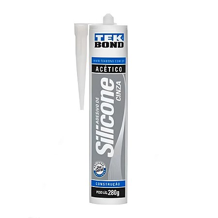 SILICONE  ACETICO 280G CINZA TEK BOND
