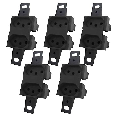 KIT 5 BLUX TOMADA DUPLA CONDULETE 2P T 10A PT 9027-1